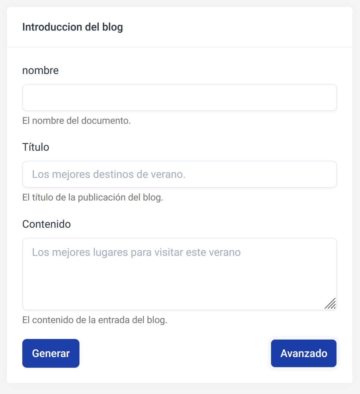 Intuitive panel dashboard