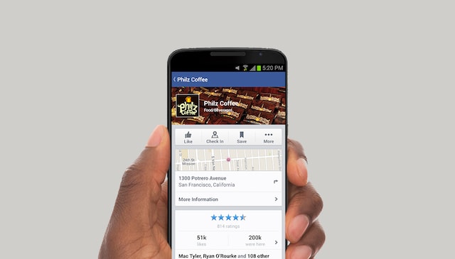 Imagen de ejemplo de un teléfono en facebook