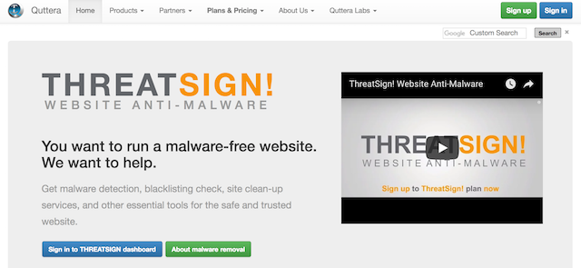 Herramienta de eliminación de virus Quttera